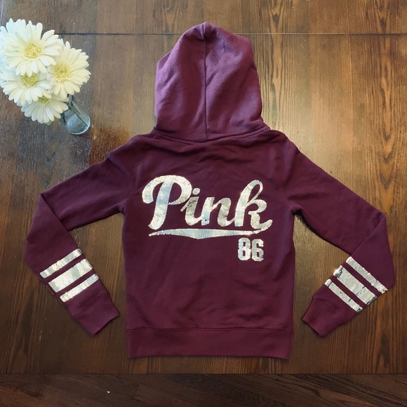 PINK Victoria's Secret Tops - Pink Sequins Hoodie PINK Victoria's Secret Tops - Pink Sequins Hoodie